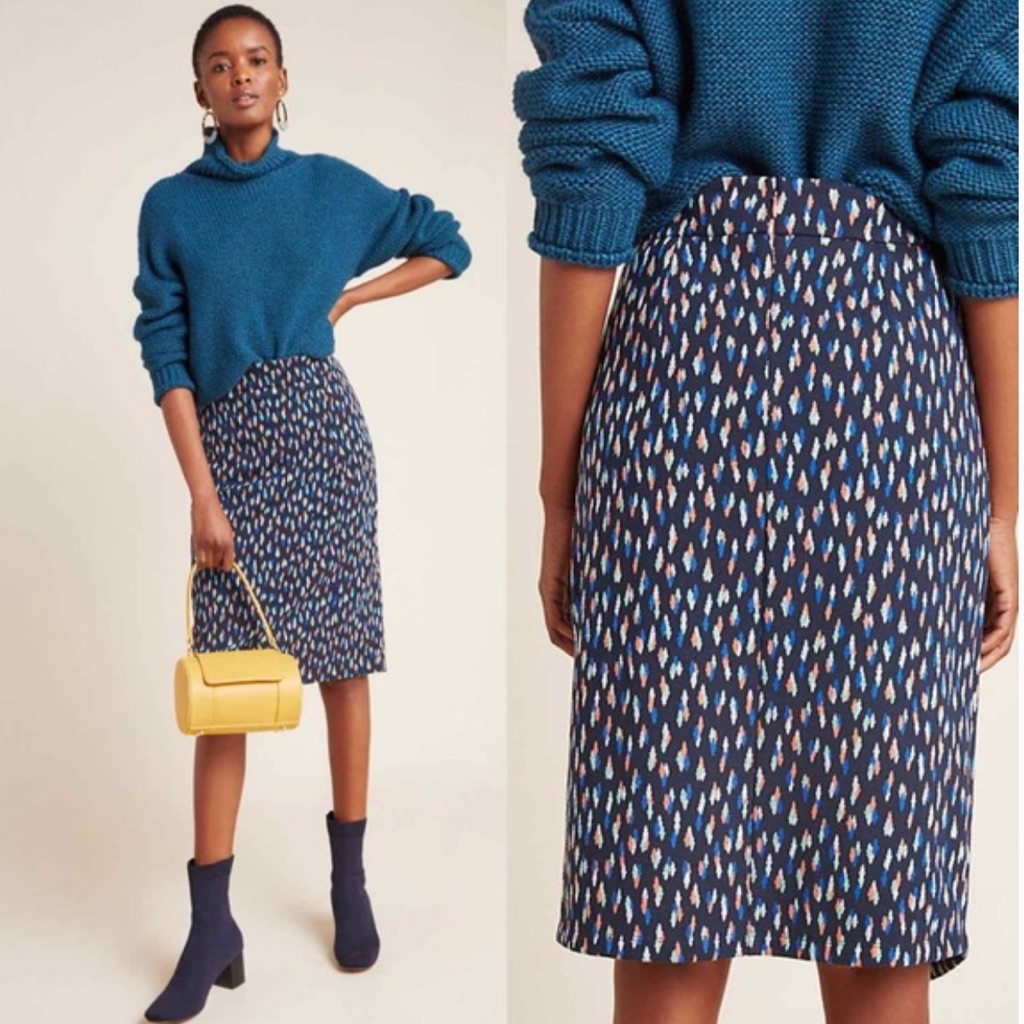 Anthropologie Maeve Debra Knit Pencil Skirt 12 Nwt